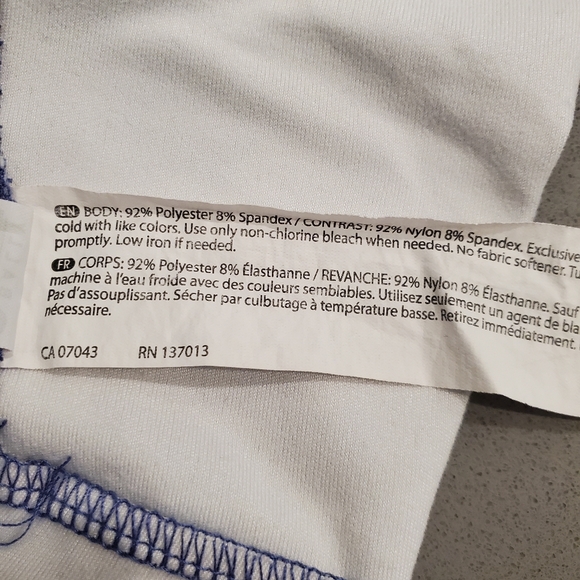 Bally Total Fitness Tummy Control Legging Women Small Blue High Rise Calf-Length - Picture 11 of 11